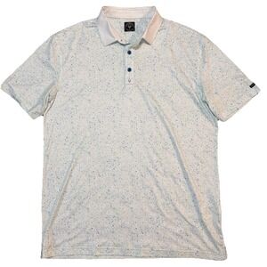 Good Boy Golf Men's Multi Color Ink Blot Design Polo Shirt Size XL